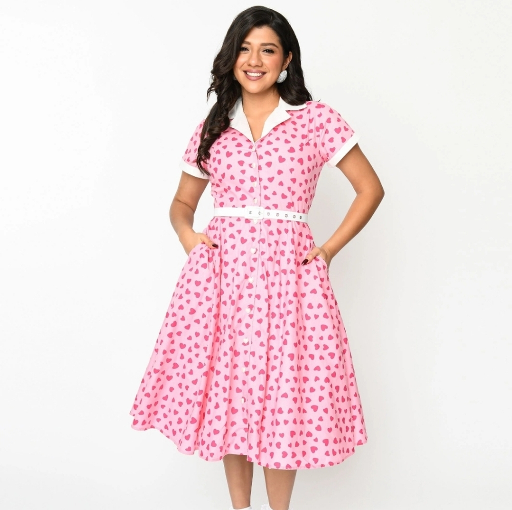 Unique Vintage Heart Swing Dress 3x new without tags